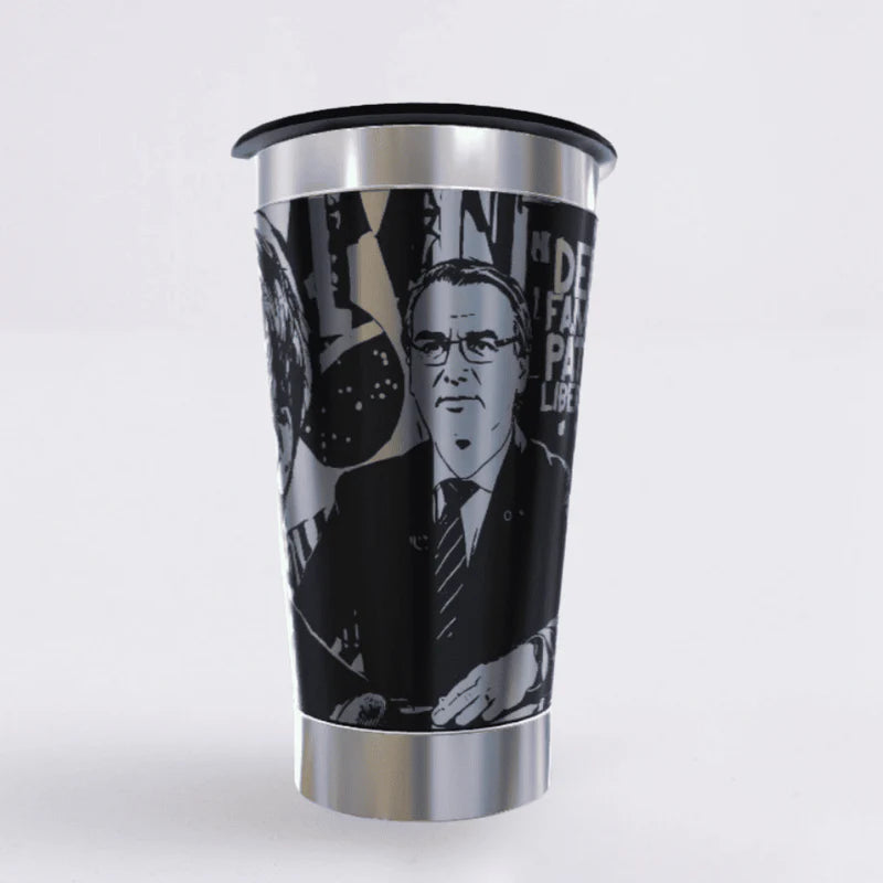 Mito Patriota #02 – Copo Térmico Preto Personalizado 360°