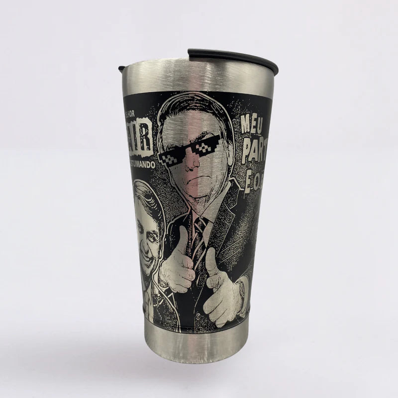 Mito Patriota #03 – Copo Térmico Preto Personalizado 360°