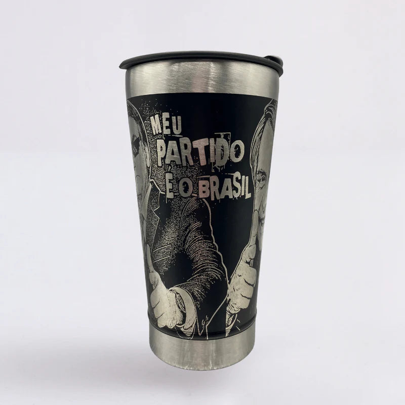Mito Patriota #03 – Copo Térmico Preto Personalizado 360°