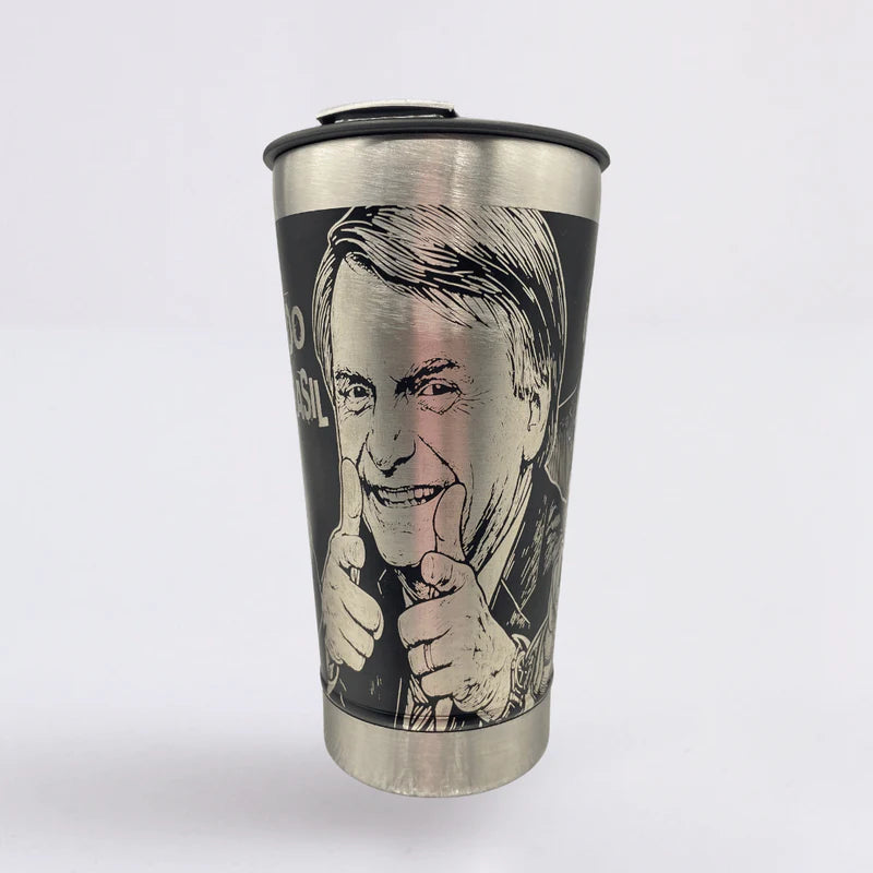 Mito Patriota #03 – Copo Térmico Preto Personalizado 360°